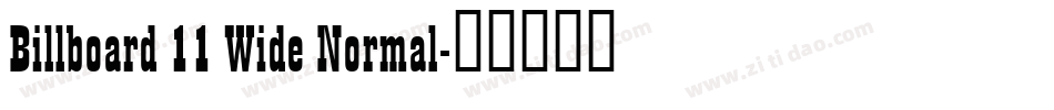 Billboard 11 Wide Normal字体转换